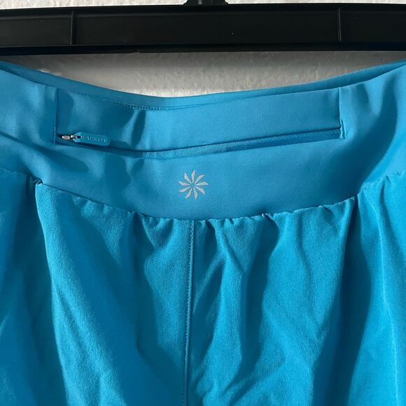 NWT Athleta SZ Large Fast Route Run Short Blue Breathable Lined - Picture 6 of 11